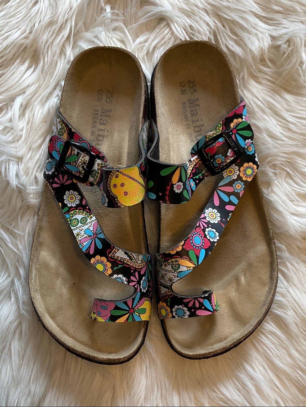 Maibulun Women's Floral Summer Criss-Cross Straps Sandals Size 9.5 (EU 41)